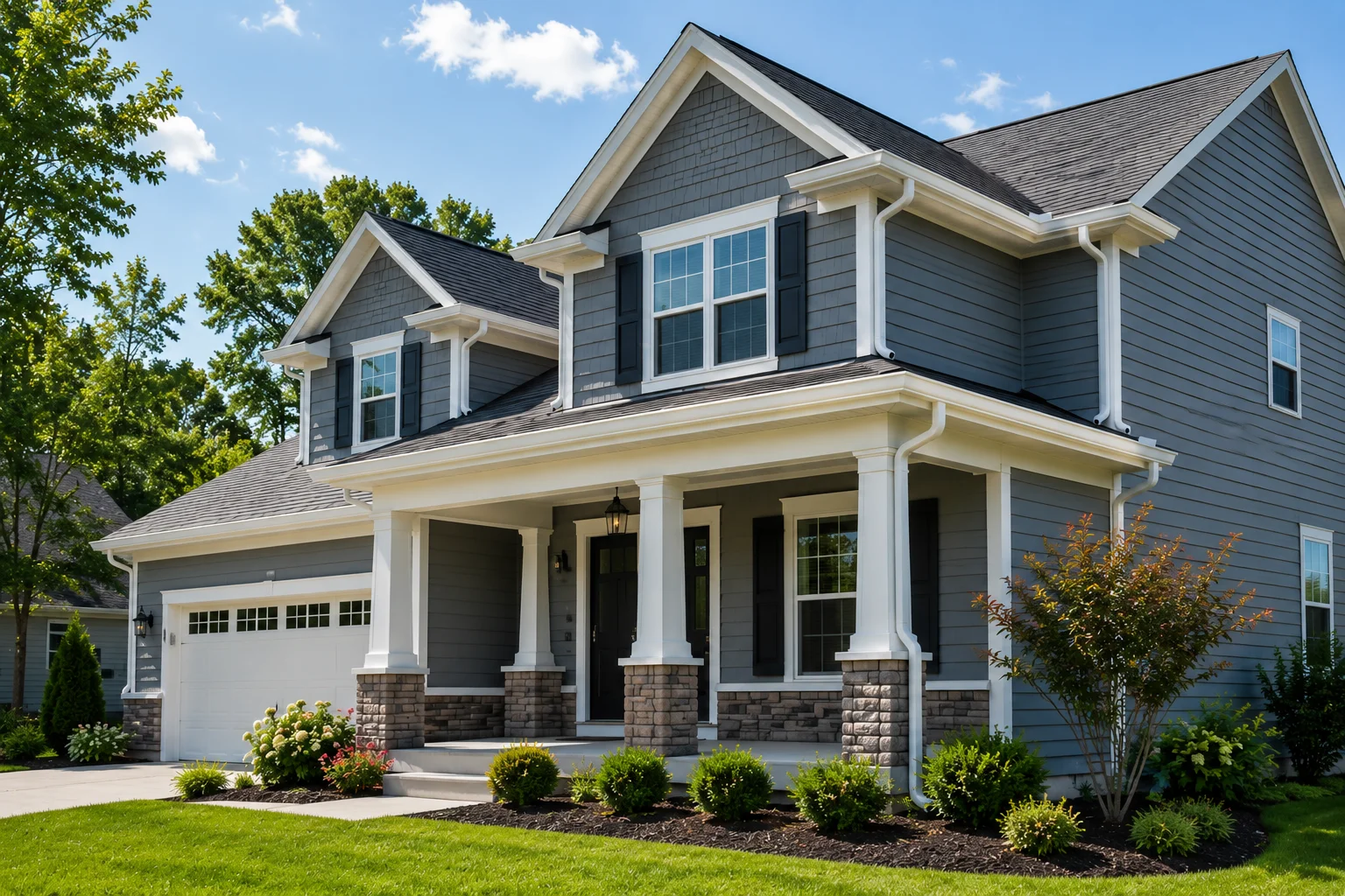 Residential gutters and downspouts, from Next Day Gutters